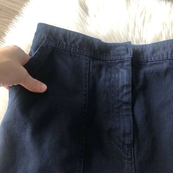 J. Crew A-Line Skirt with Pockets in Navy Blue - Picture 4 of 9